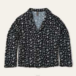 naised edelapoolne ditzy mustriga viskoosse toimse pluus Stetson must kehakate ZNRBV442