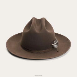unisex 1865. aasta hädas avatud maantee kuninglik deluxe Stetson pähkel peakatted ZNRBV79