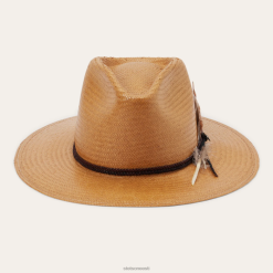unisex juno shantung õled fedora Stetson liiv peakatted ZNRBV146